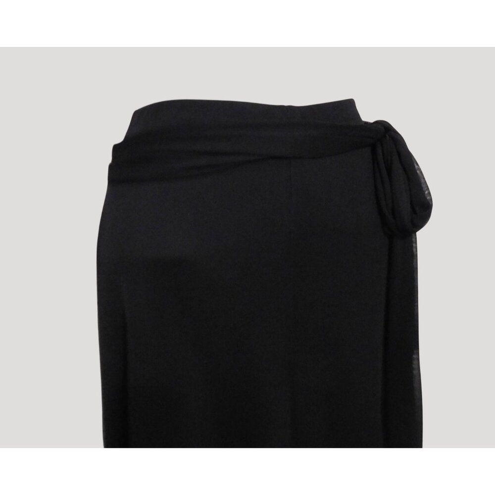 Blu Sage Dressy Pants Womens XL Black Wide Leg Sheer Overlay - Picture 3 of 9